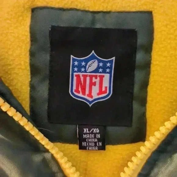 NFL Apparel Green Bay Packers winter jacket, green and yellow, XL - Picture 4 of 10